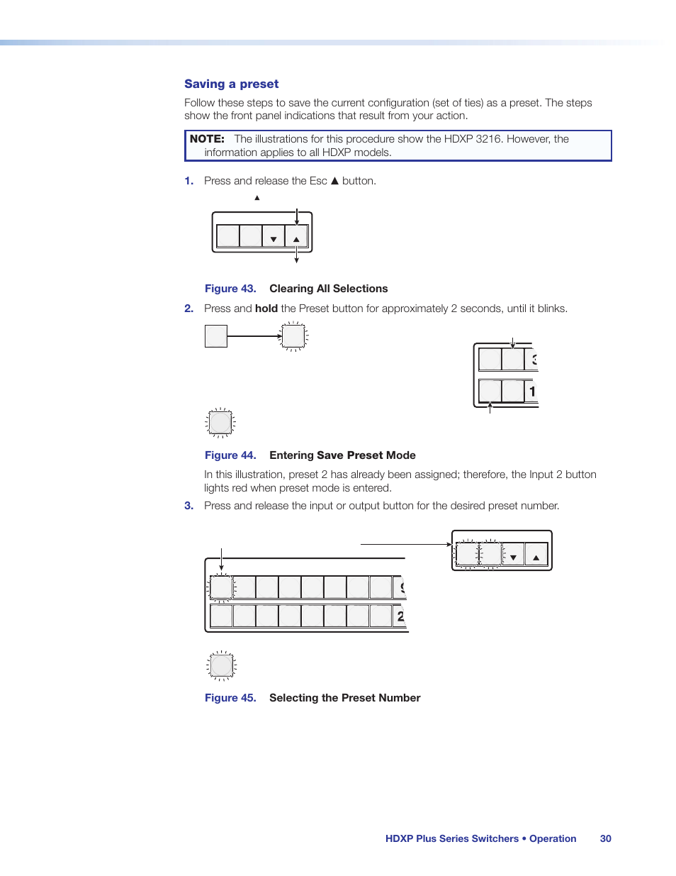 Saving a preset | Extron Electronics HDXP Plus Series User Guide User Manual | Page 36 / 125