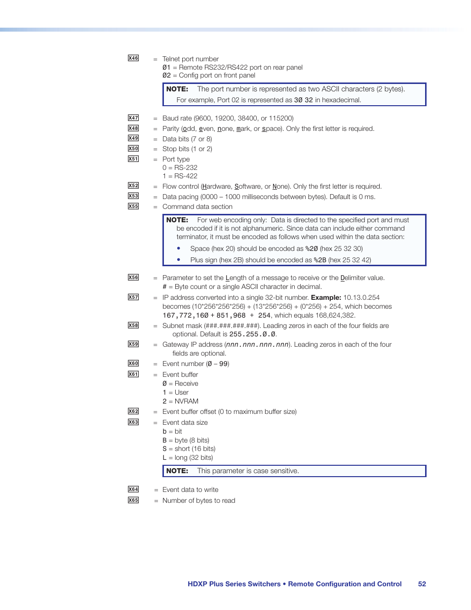 Extron Electronics HDXP Plus Series User Guide User Manual | Page 58 / 125