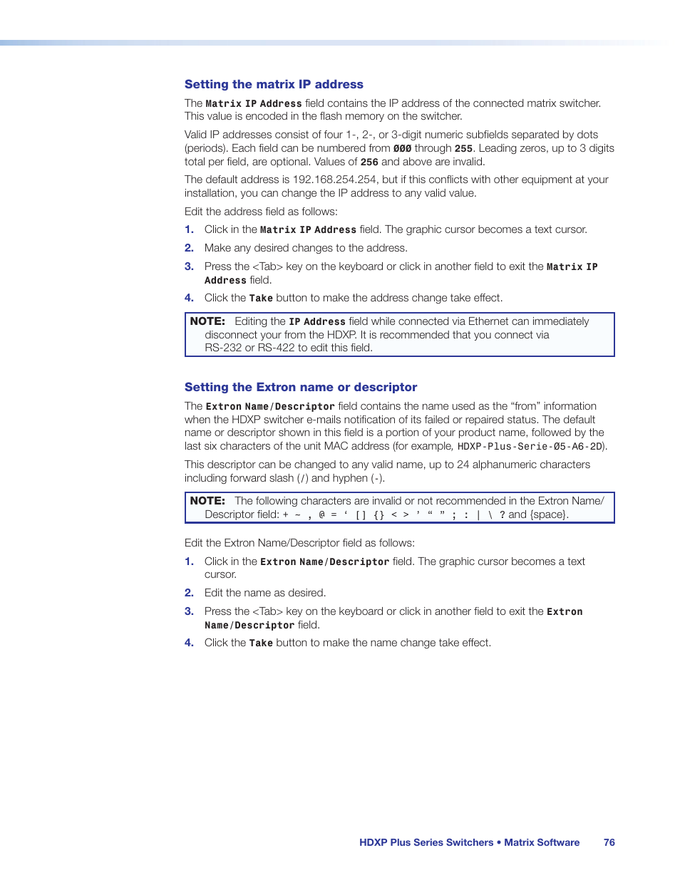 Extron Electronics HDXP Plus Series User Guide User Manual | Page 82 / 125