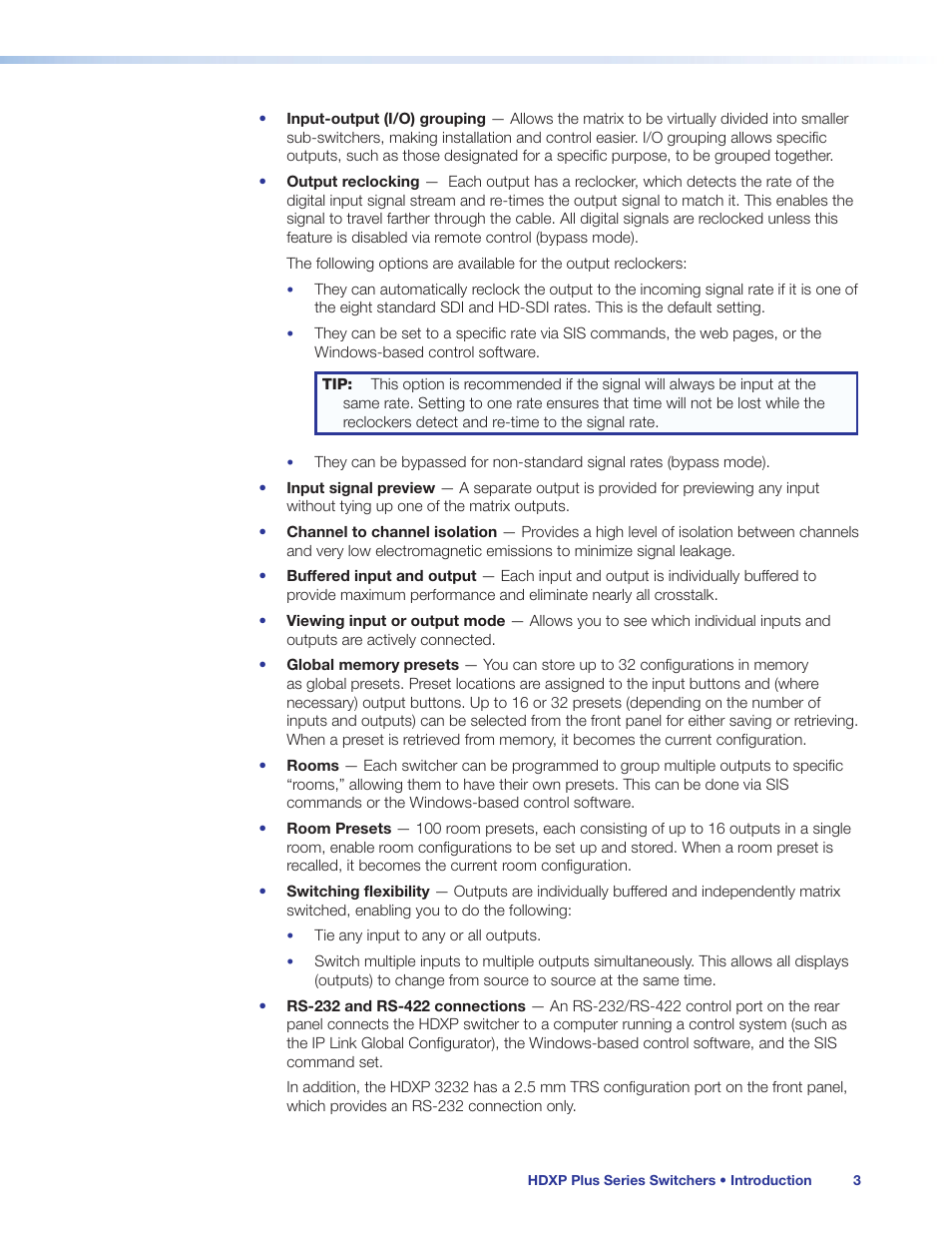 Extron Electronics HDXP Plus Series User Guide User Manual | Page 9 / 125