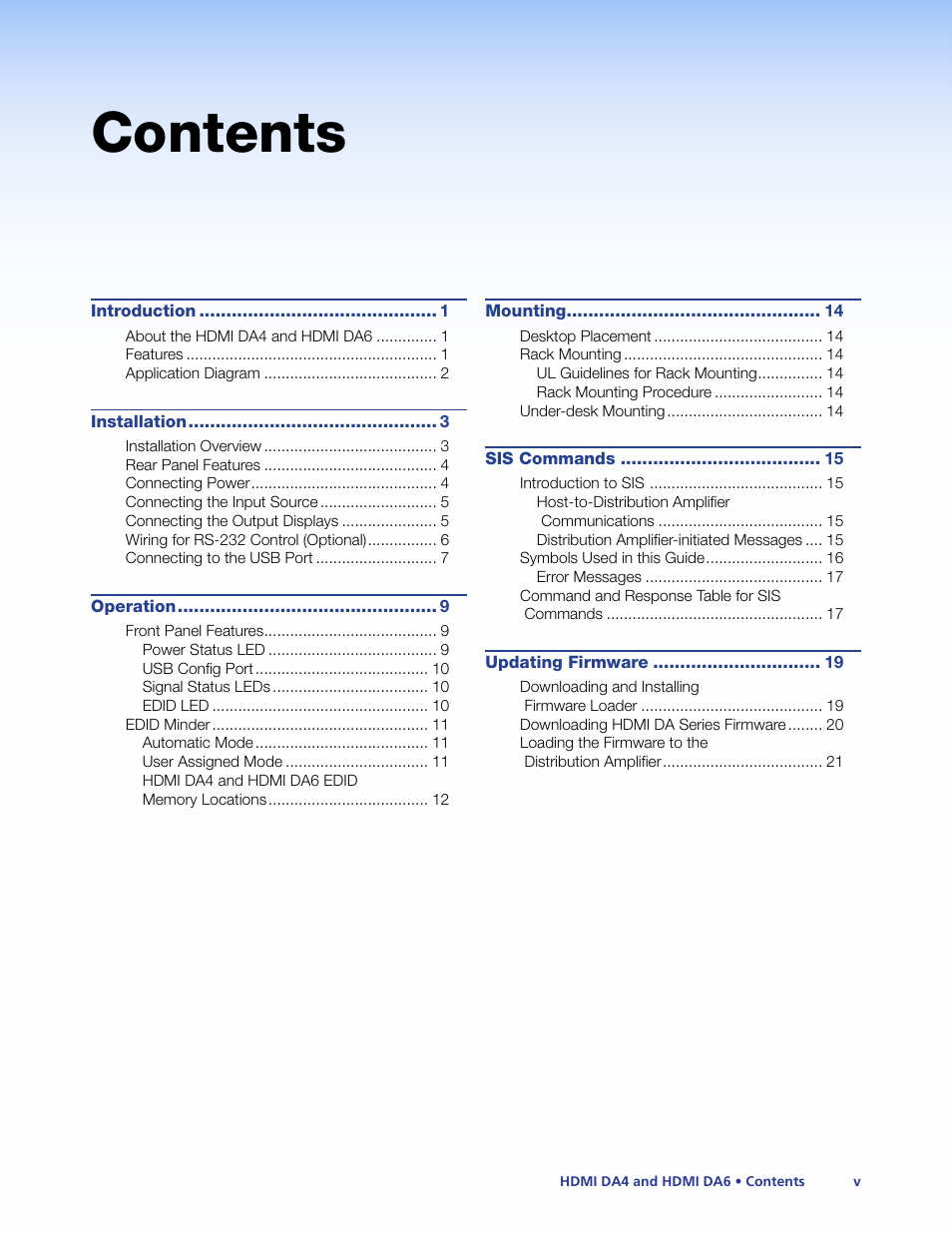 Extron Electronics HDMI DA6 User Guide User Manual | Page 5 / 31