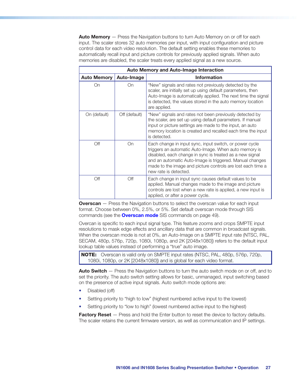 Extron Electronics IN1608 MA User Guide User Manual | Page 33 / 109