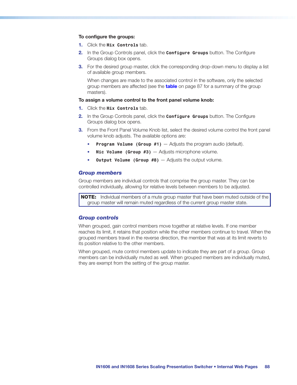 Extron Electronics IN1608 MA User Guide User Manual | Page 94 / 109