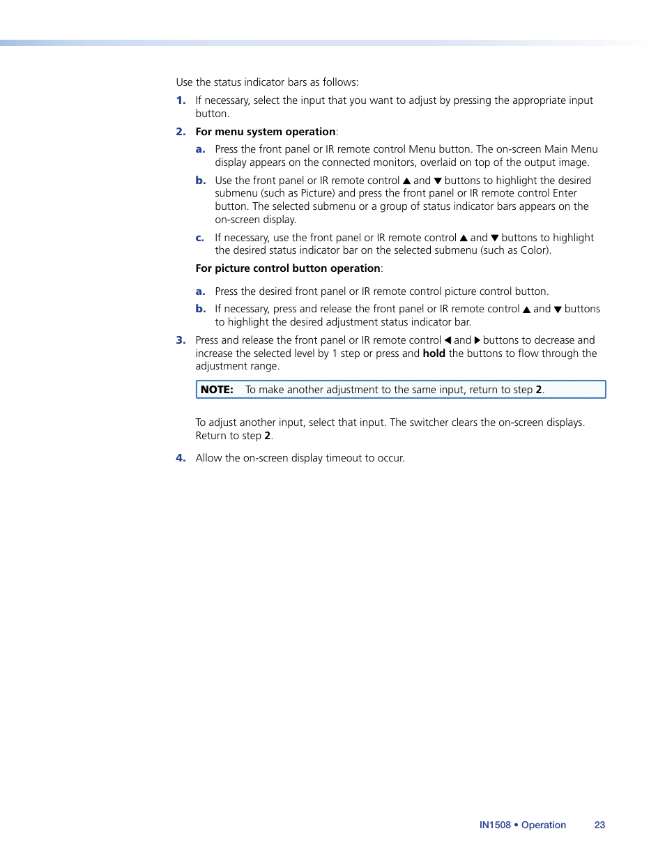 Extron Electronics IN1508 User Guide User Manual | Page 28 / 72