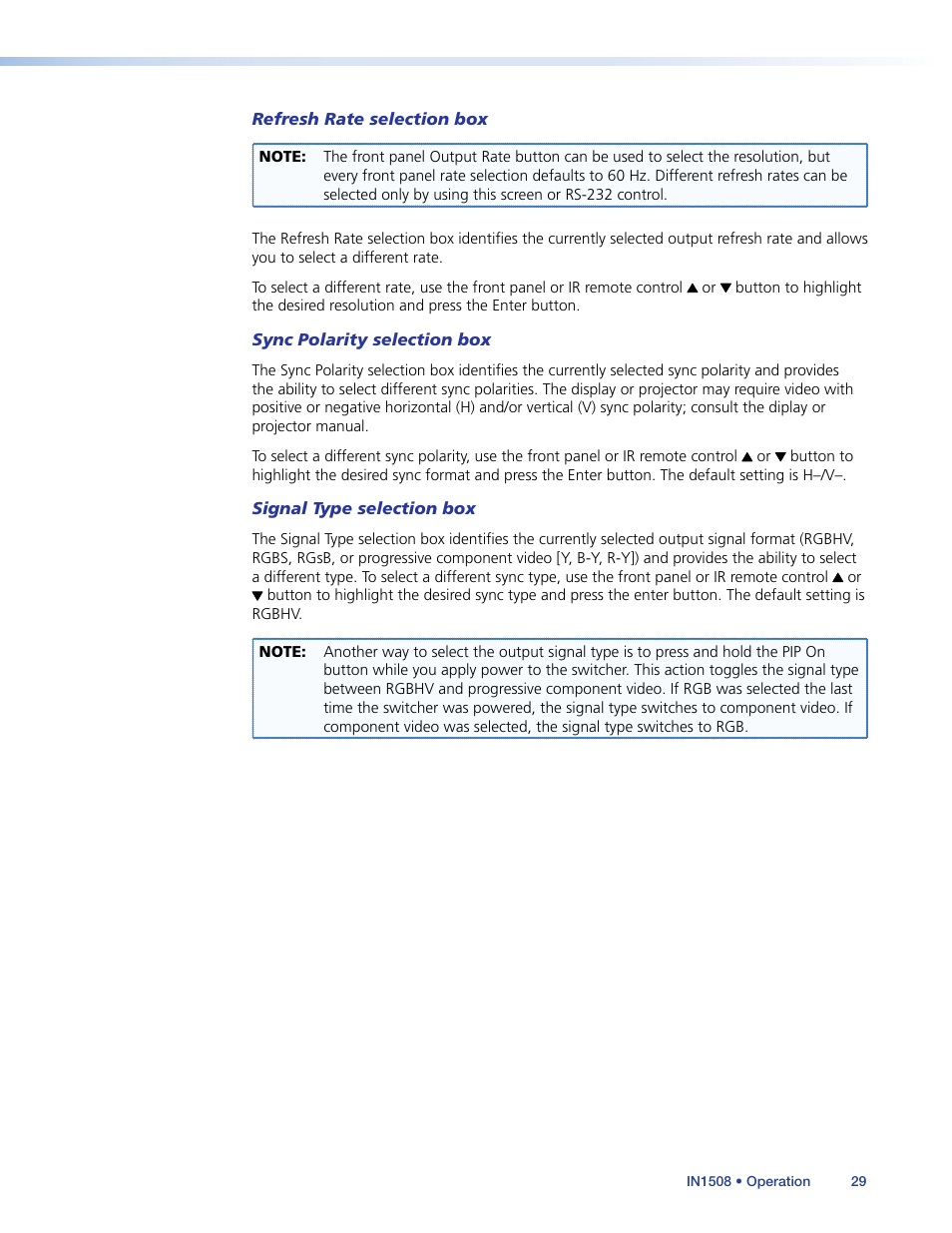 Extron Electronics IN1508 User Guide User Manual | Page 34 / 72