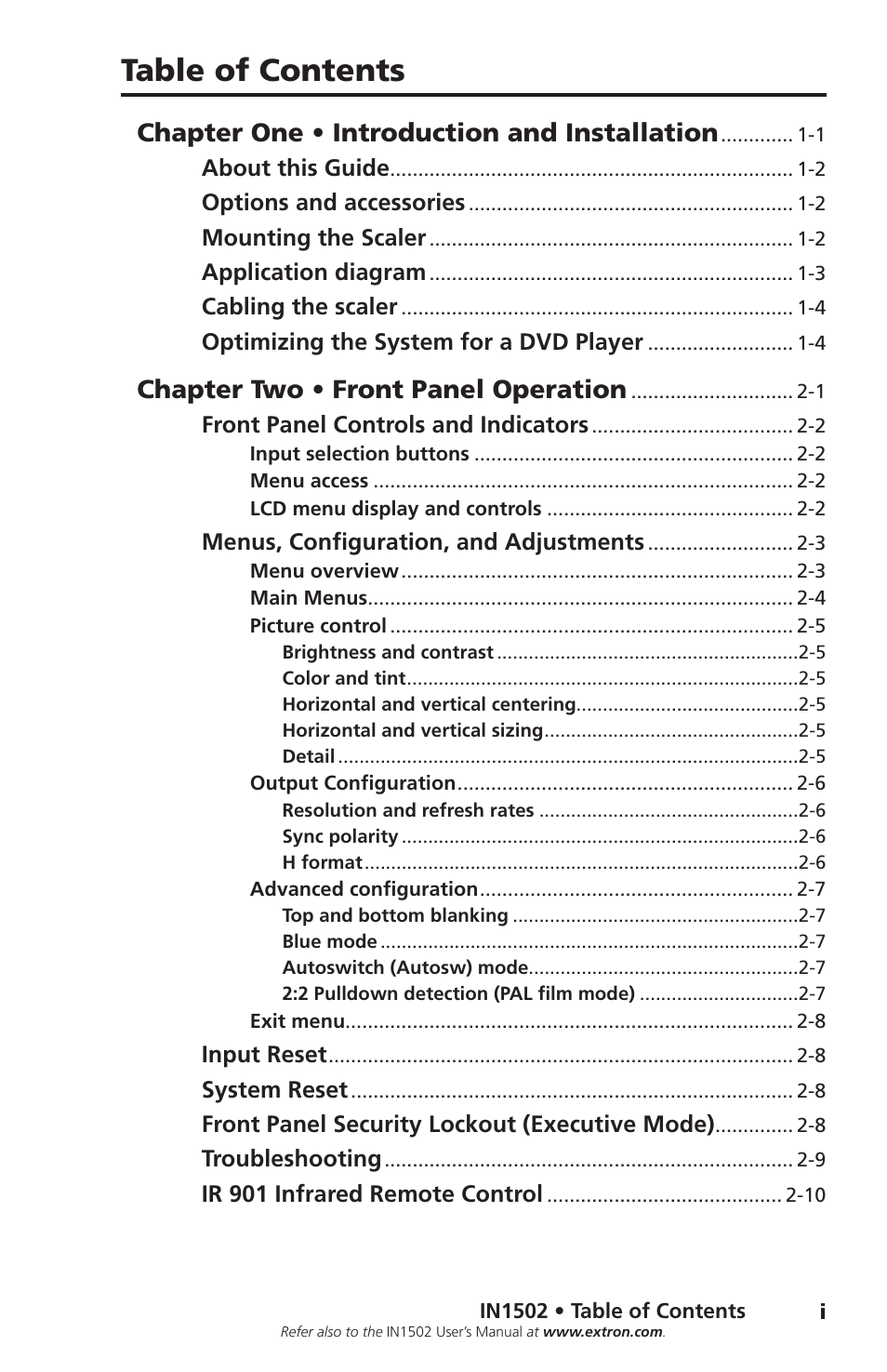 Extron Electronics IN1502 Setup Guide User Manual | Page 5 / 28