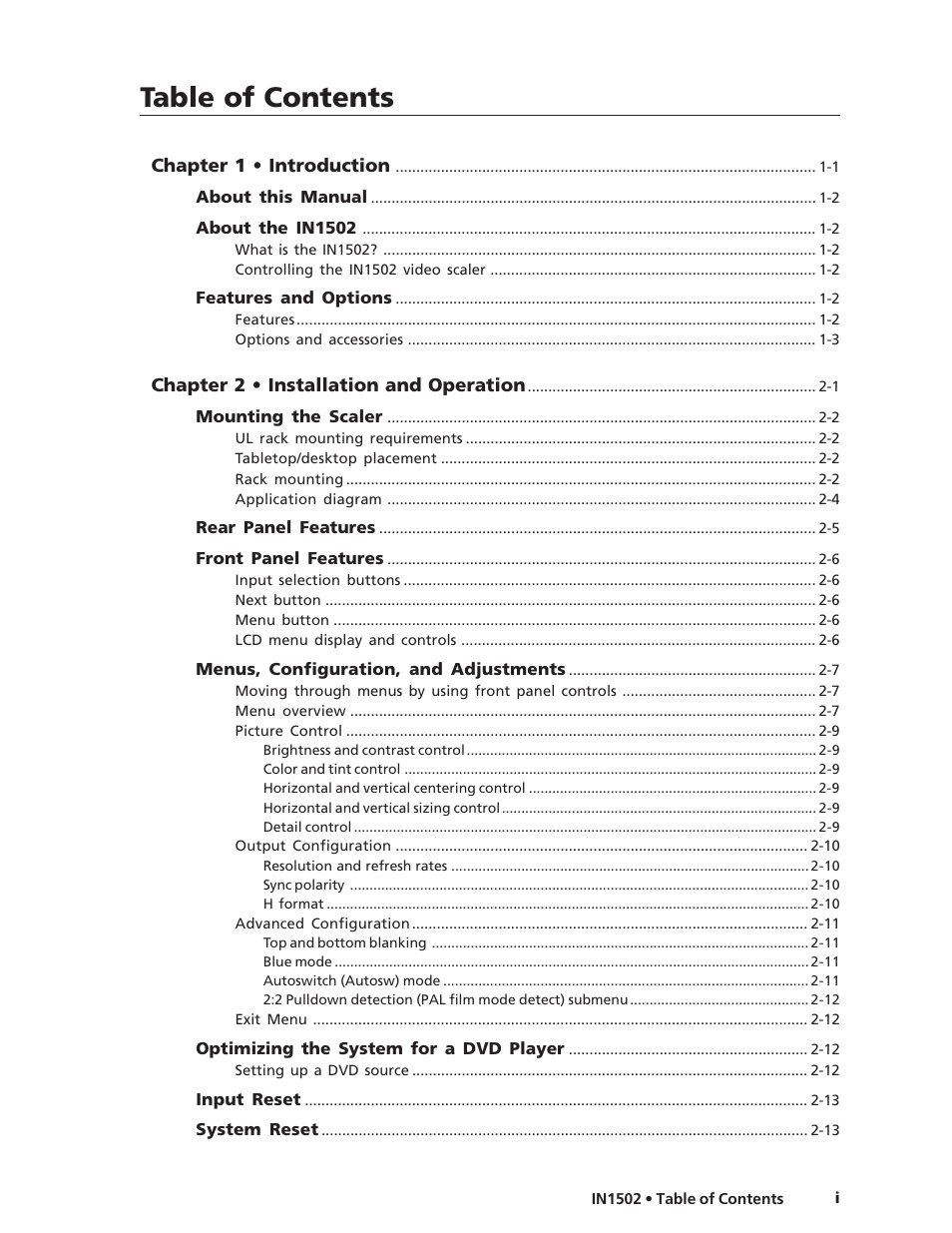 Extron Electronics IN1502 User Guide User Manual | Page 7 / 44