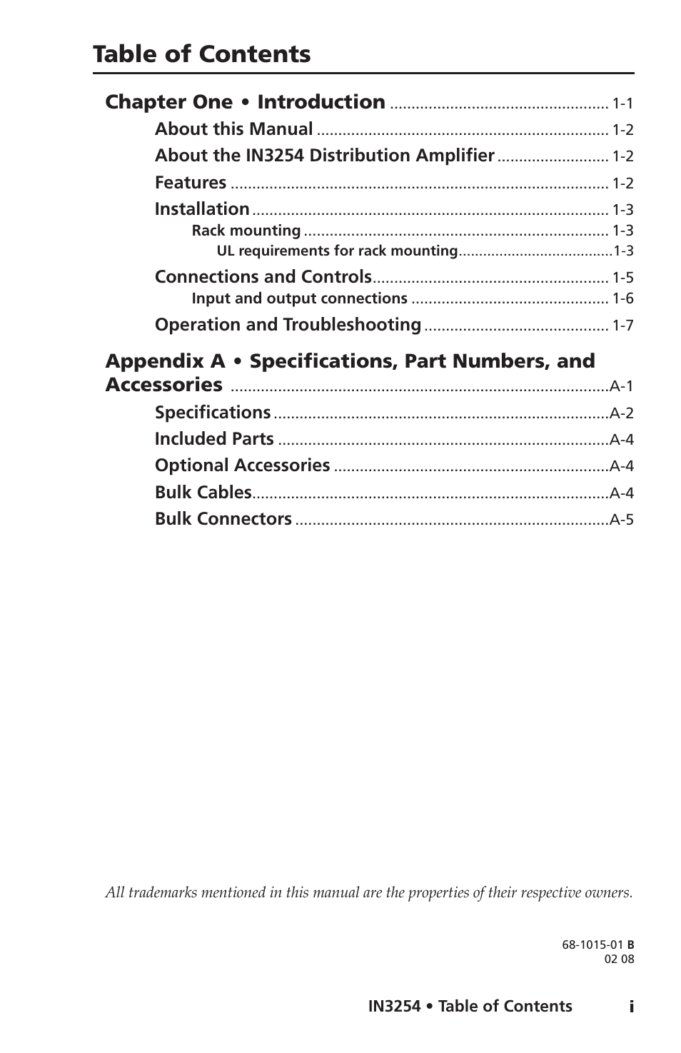 Extron Electronics IN3254 User Guide User Manual | Page 4 / 19