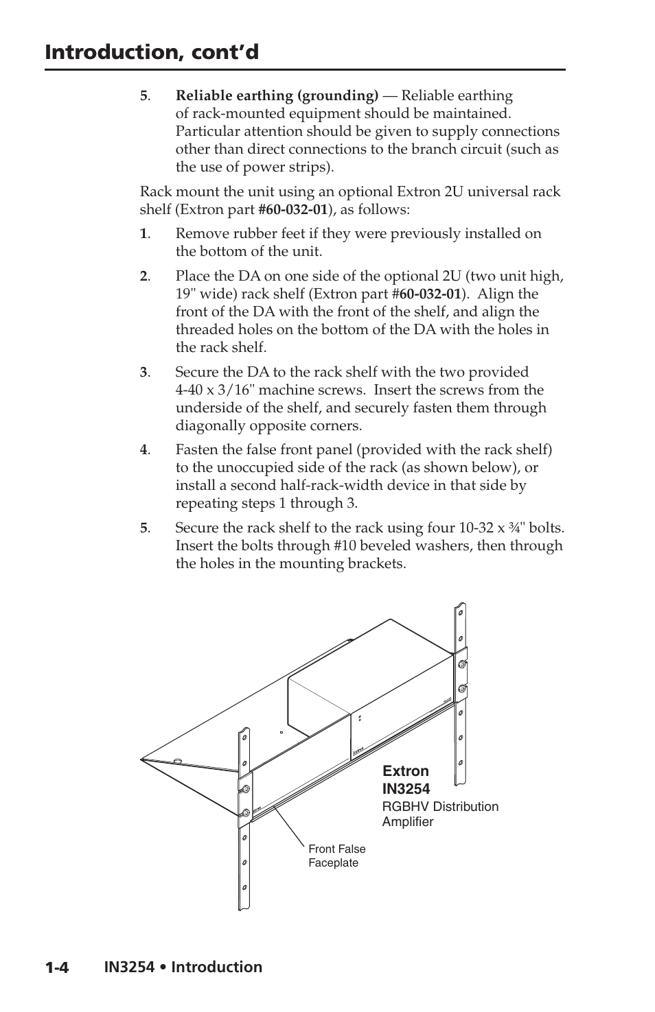 Introduction, cont’d, In3254 • introduction | Extron Electronics IN3254 User Guide User Manual | Page 8 / 19