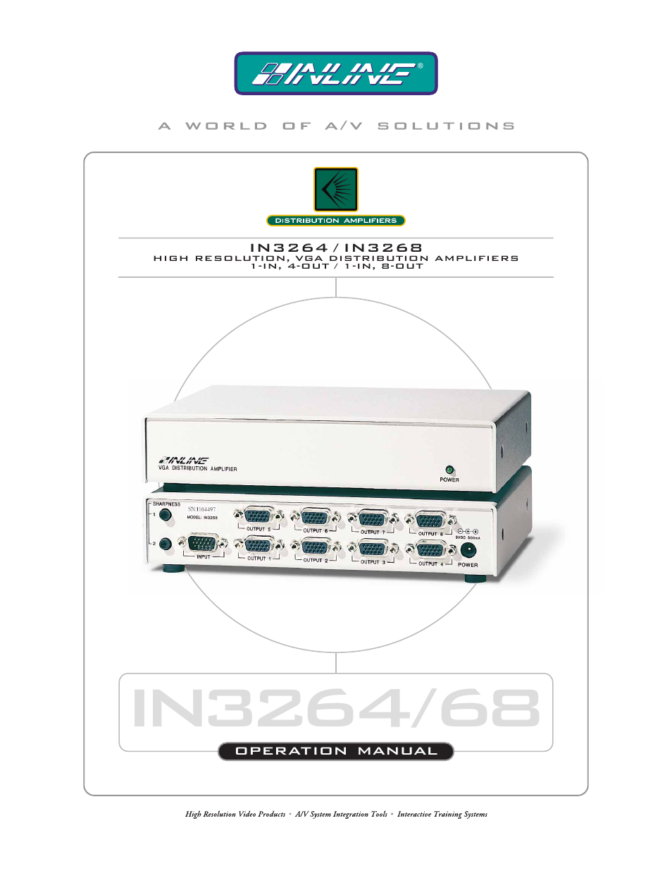 Extron Electronics IN3268 User Manual | 11 pages