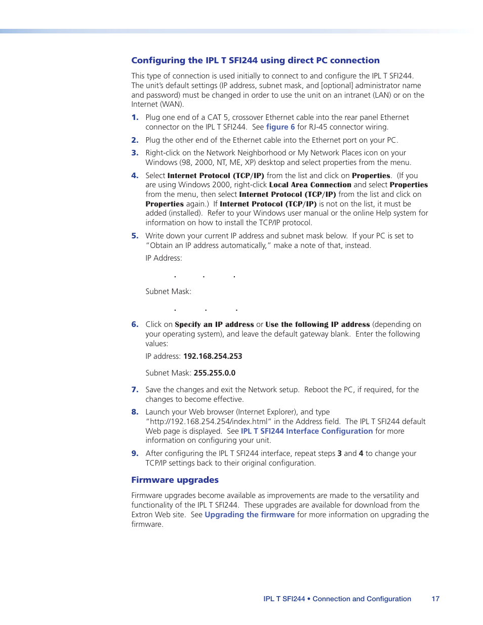 Extron Electronics IPL T SFI244 User Manual | Page 23 / 68