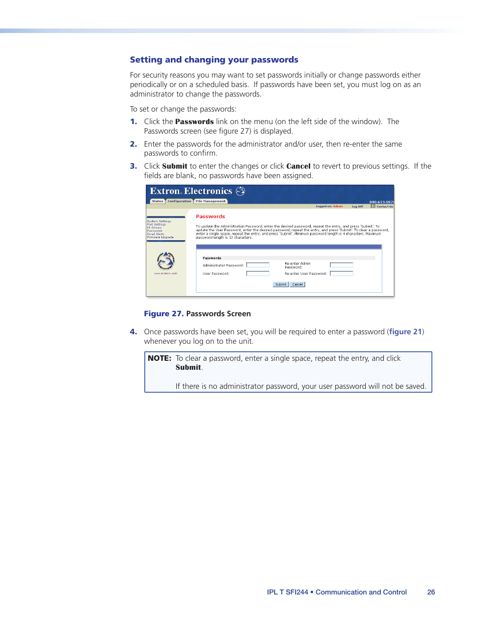 Extron Electronics IPL T SFI244 User Manual | Page 32 / 68