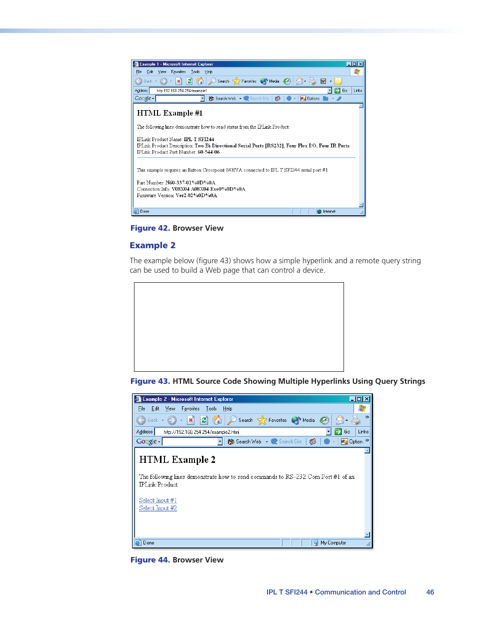 Example 2 | Extron Electronics IPL T SFI244 User Manual | Page 52 / 68