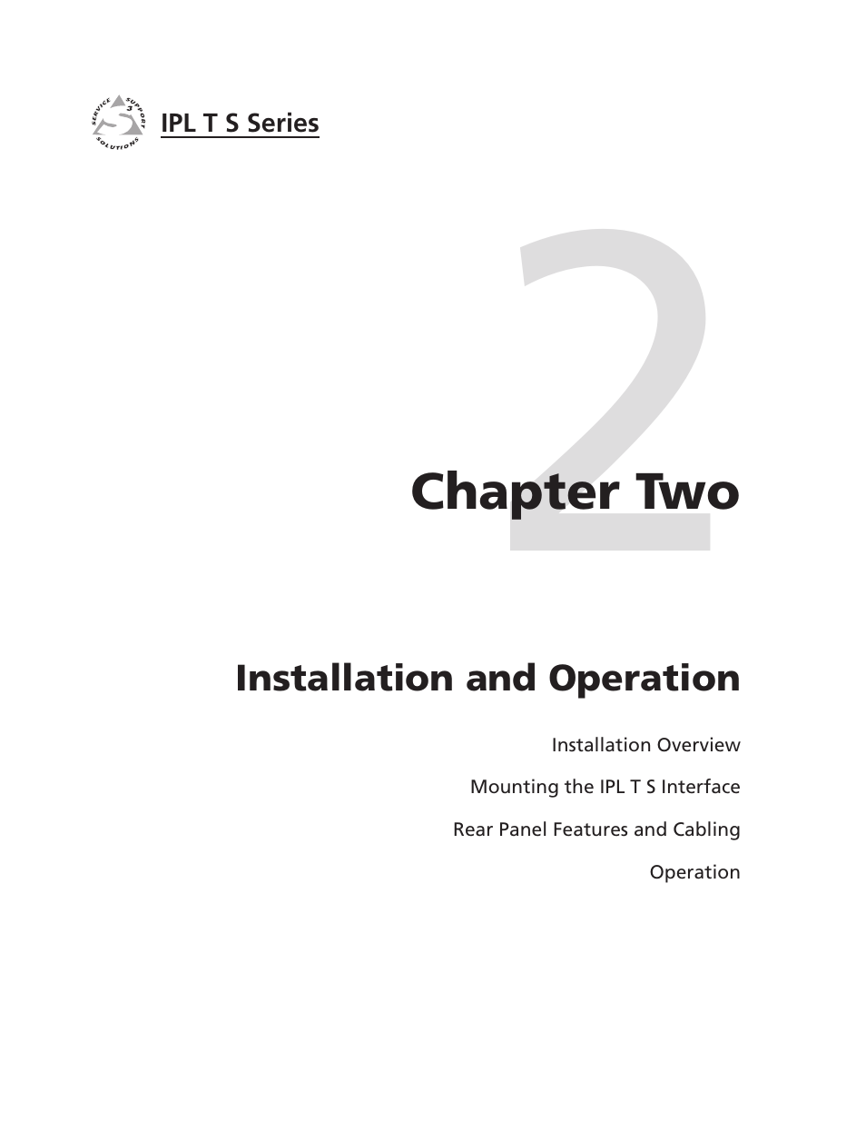 Chapter two: installation and operation, Chapter two • installation and operation | Extron Electronics IPL T S Series User Guide User Manual | Page 13 / 79