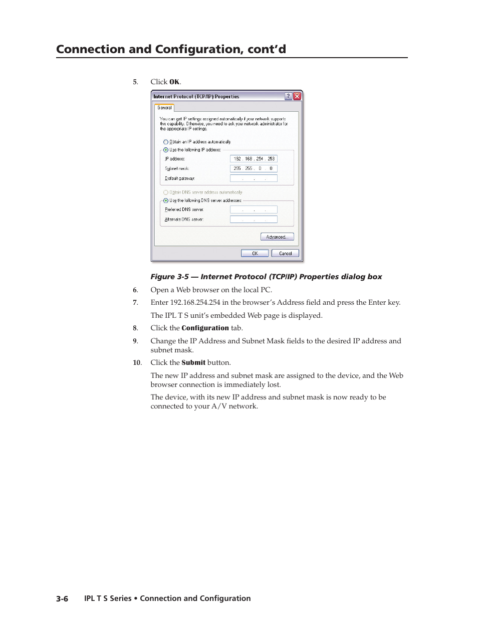 Connection and configuration, cont’d | Extron Electronics IPL T S Series User Guide User Manual | Page 30 / 79
