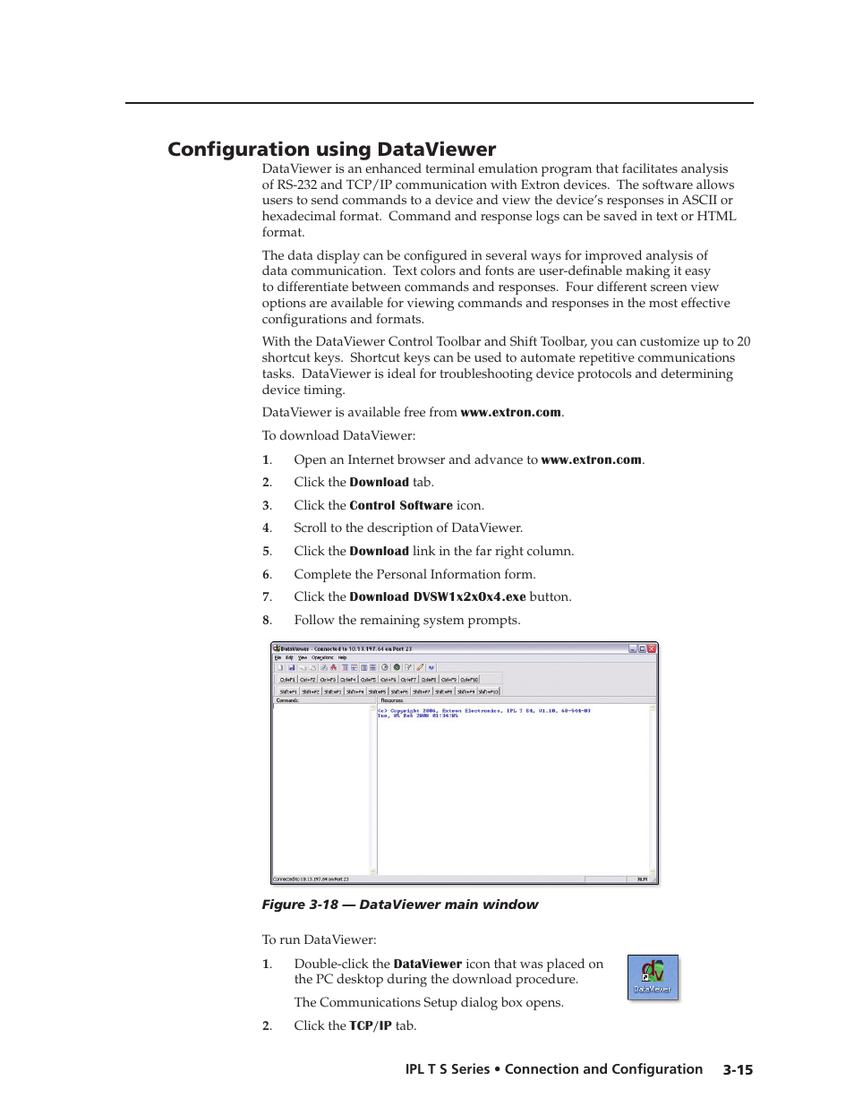 Configuration using dataviewer | Extron Electronics IPL T S Series User Guide User Manual | Page 39 / 79