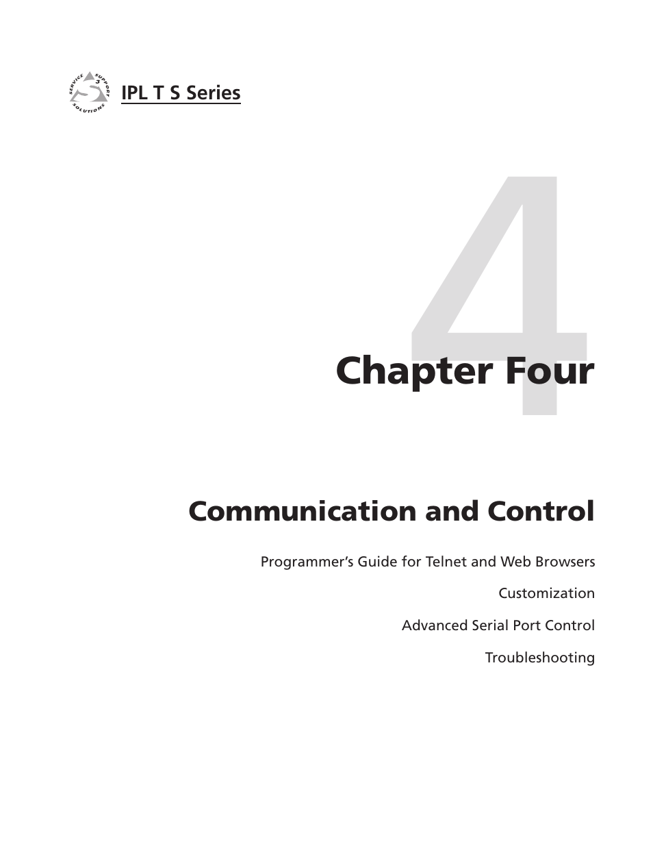 Chapter four: communication and control, Chapter four • communication and control | Extron Electronics IPL T S Series User Guide User Manual | Page 41 / 79