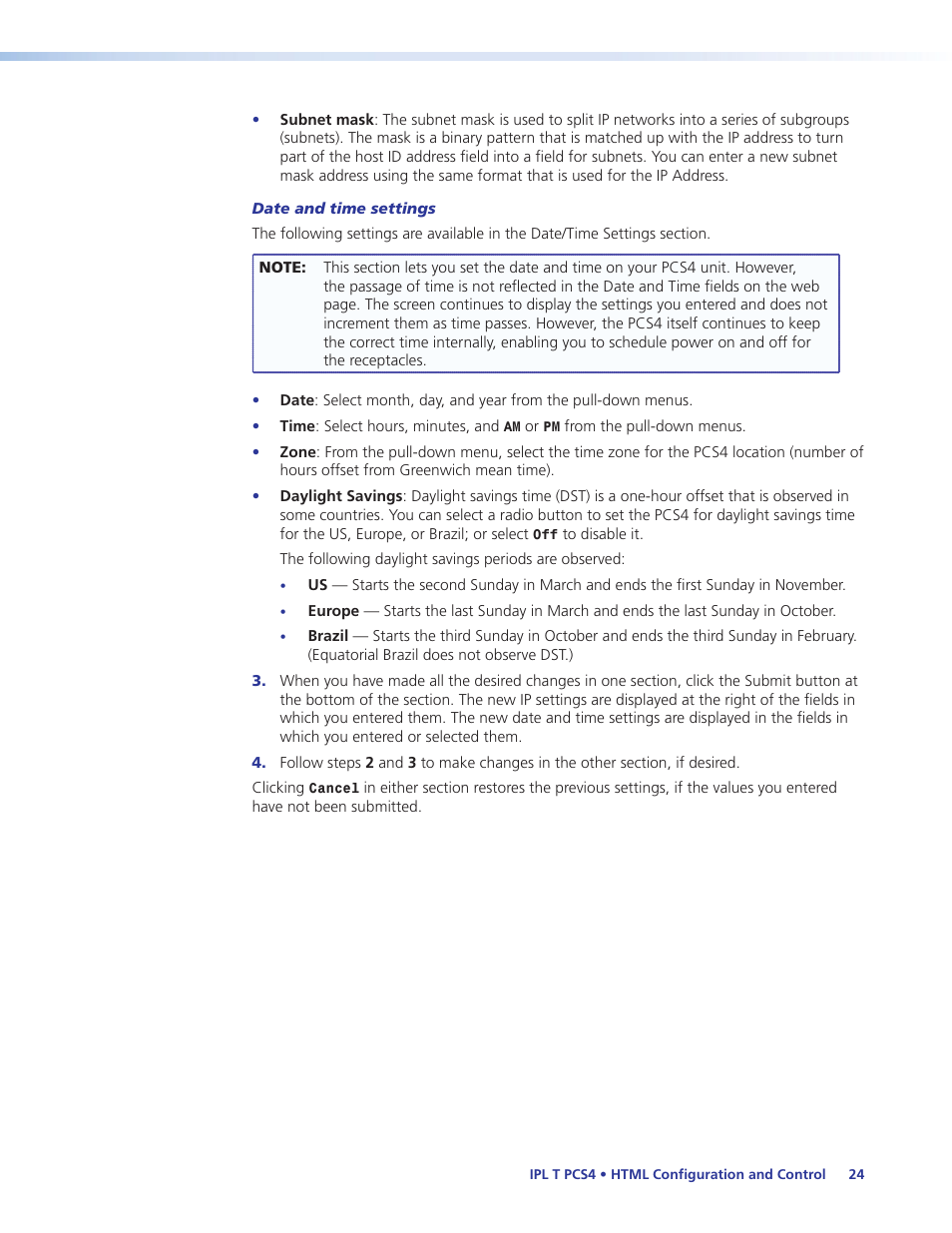 Extron Electronics IPL T PCS4i User Manual | Page 30 / 69