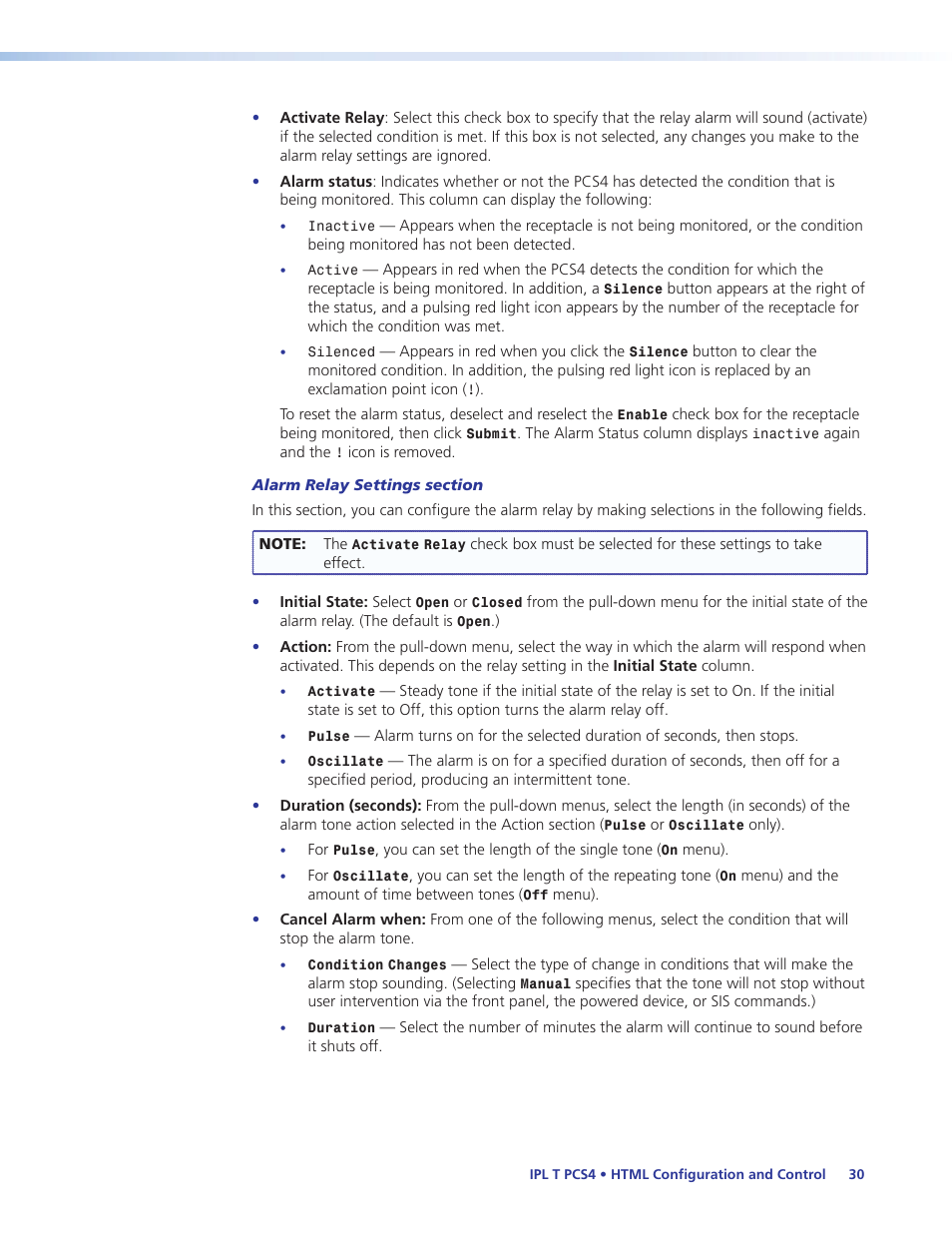 Extron Electronics IPL T PCS4i User Manual | Page 36 / 69