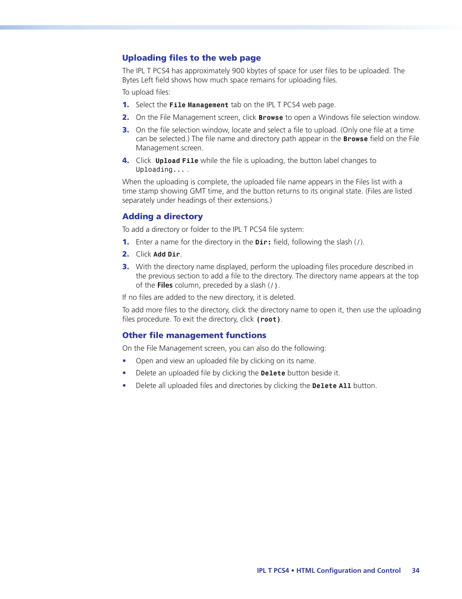 Extron Electronics IPL T PCS4i User Manual | Page 40 / 69
