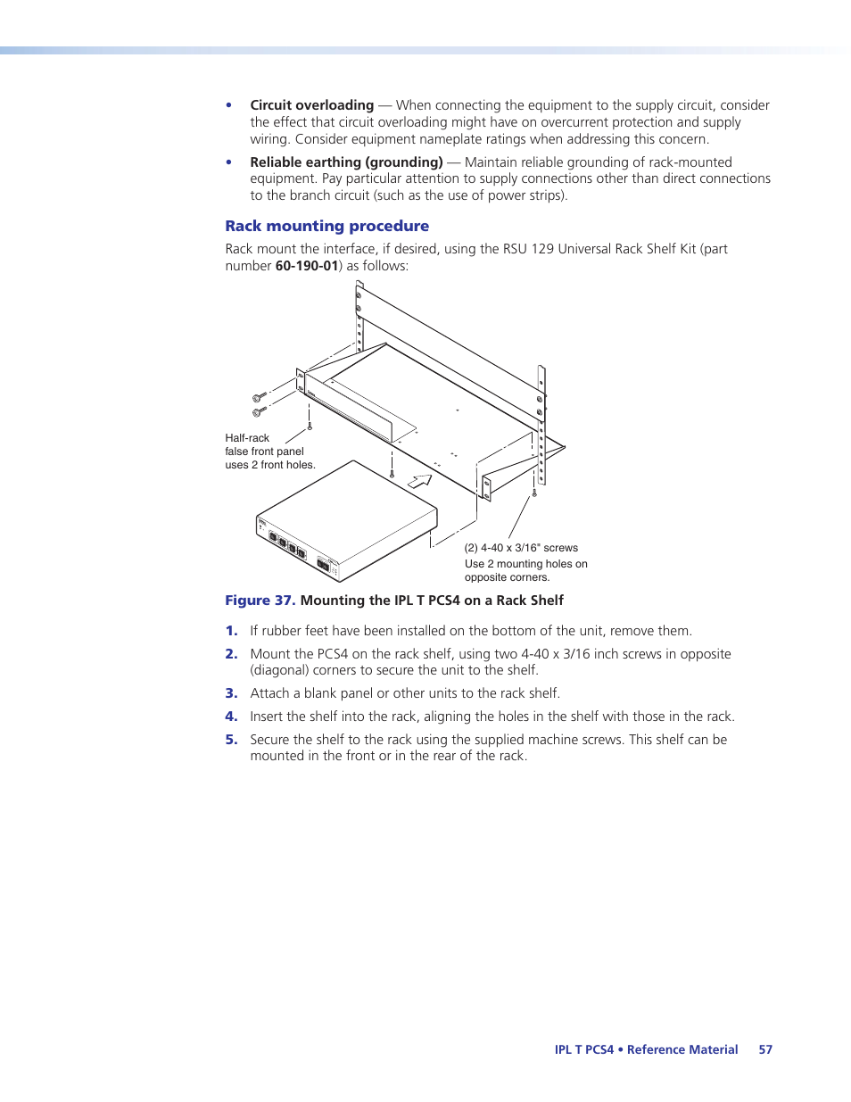 Extron Electronics IPL T PCS4i User Manual | Page 63 / 69