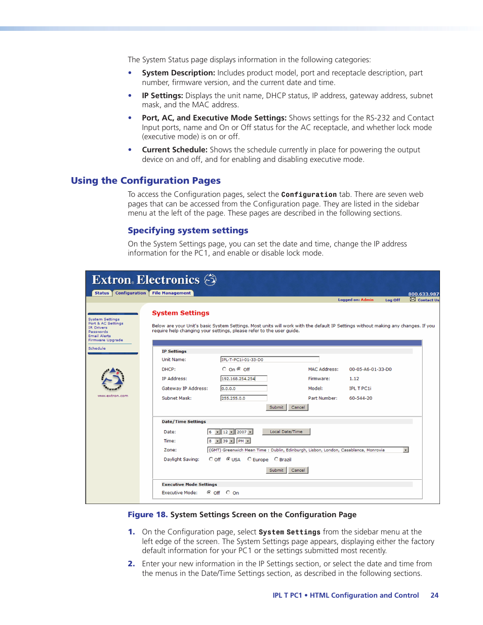 Extron Electronics IPL T PC1i User Guide User Manual | Page 30 / 78