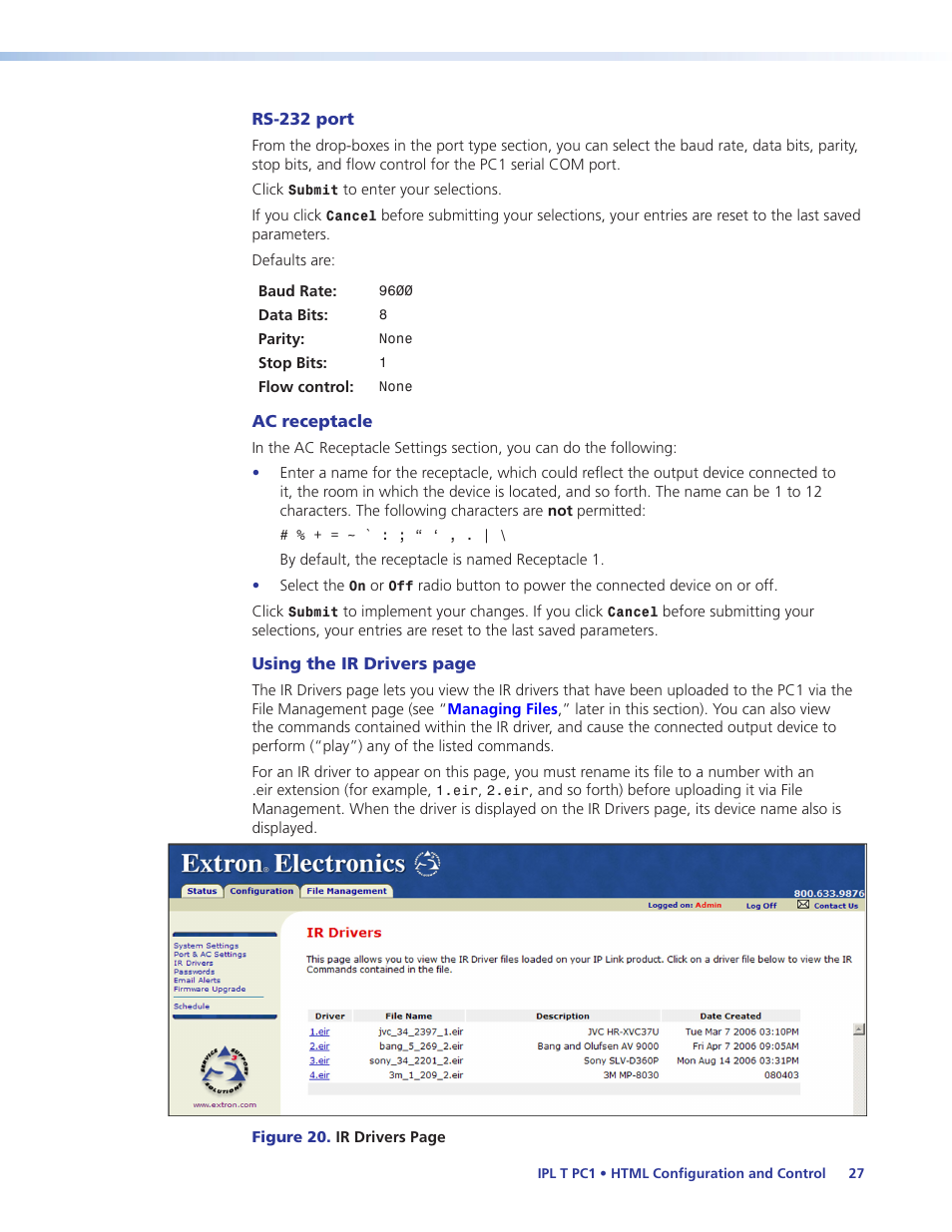 Extron Electronics IPL T PC1i User Guide User Manual | Page 33 / 78