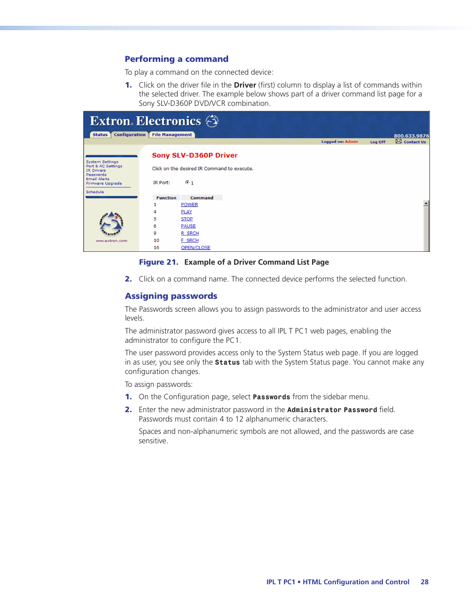 Extron Electronics IPL T PC1i User Guide User Manual | Page 34 / 78