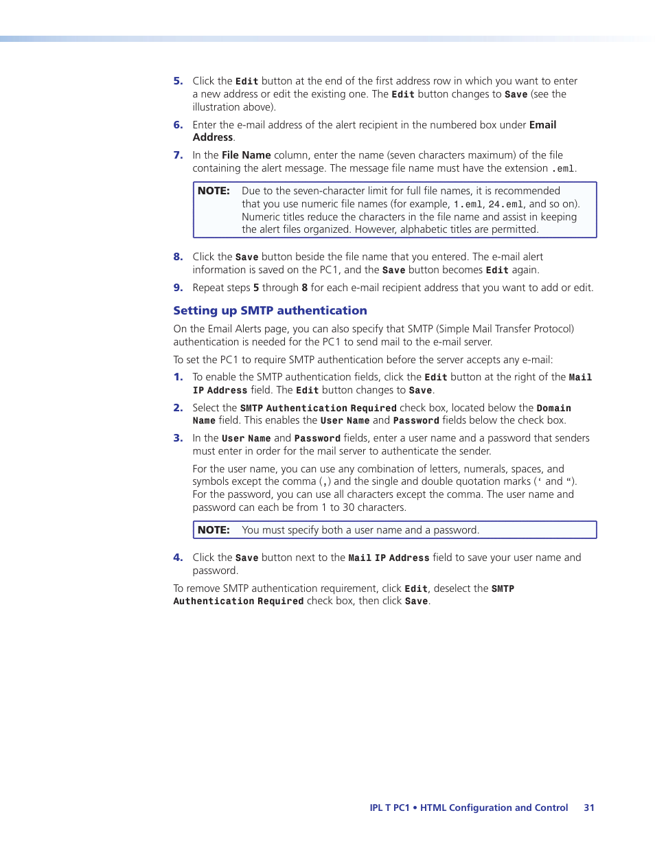 Extron Electronics IPL T PC1i User Guide User Manual | Page 37 / 78