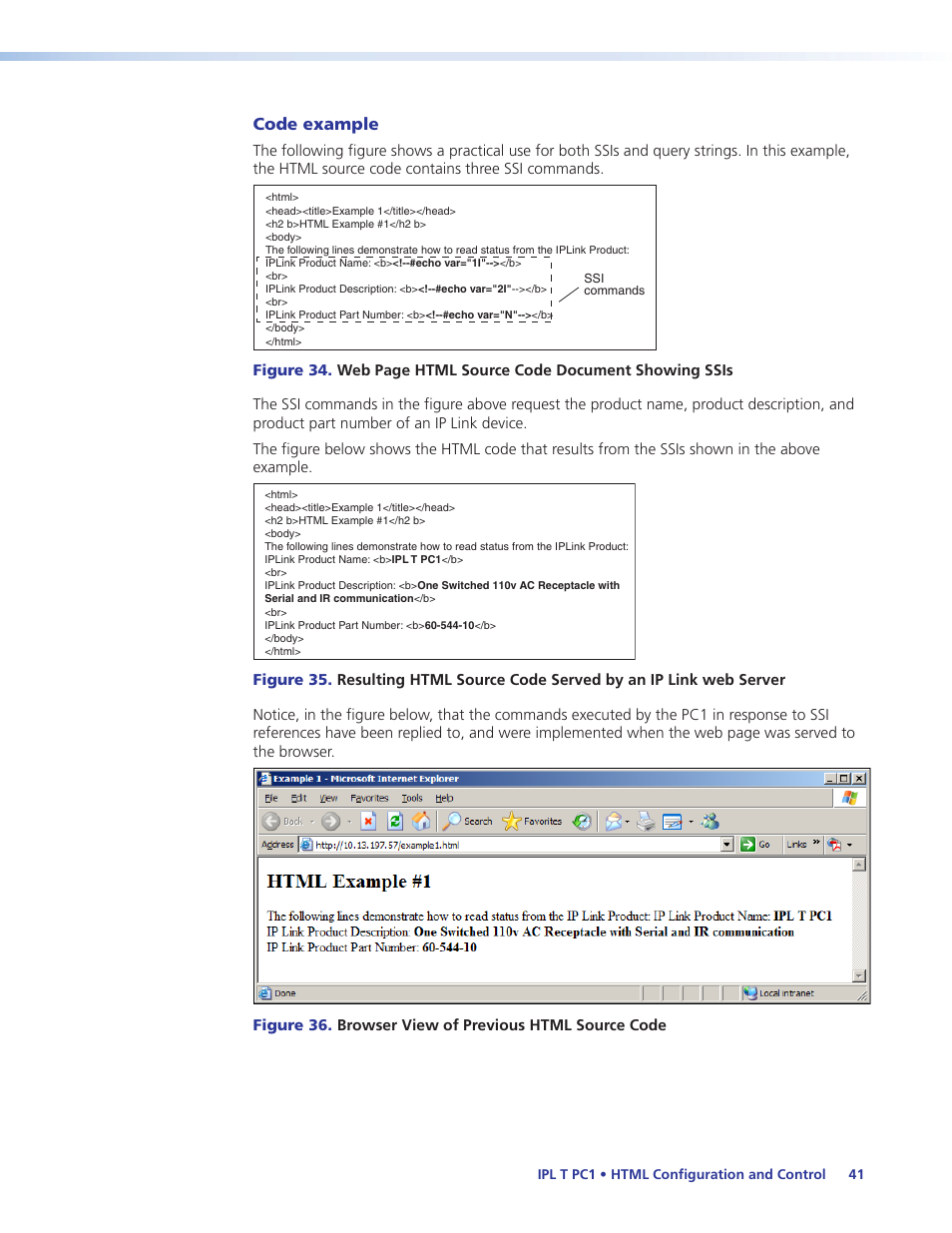 Code example | Extron Electronics IPL T PC1i User Guide User Manual | Page 47 / 78