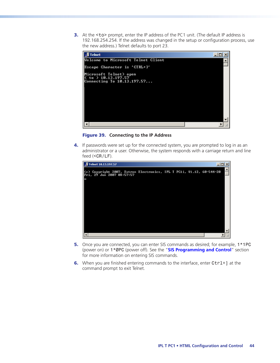 Extron Electronics IPL T PC1i User Guide User Manual | Page 50 / 78