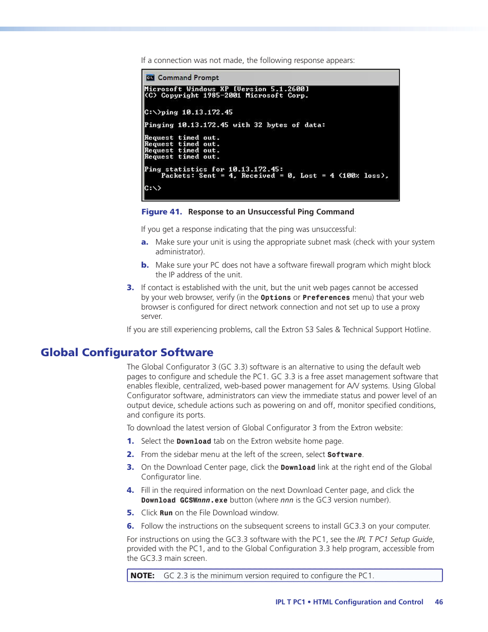 Global configurator software | Extron Electronics IPL T PC1i User Guide User Manual | Page 52 / 78