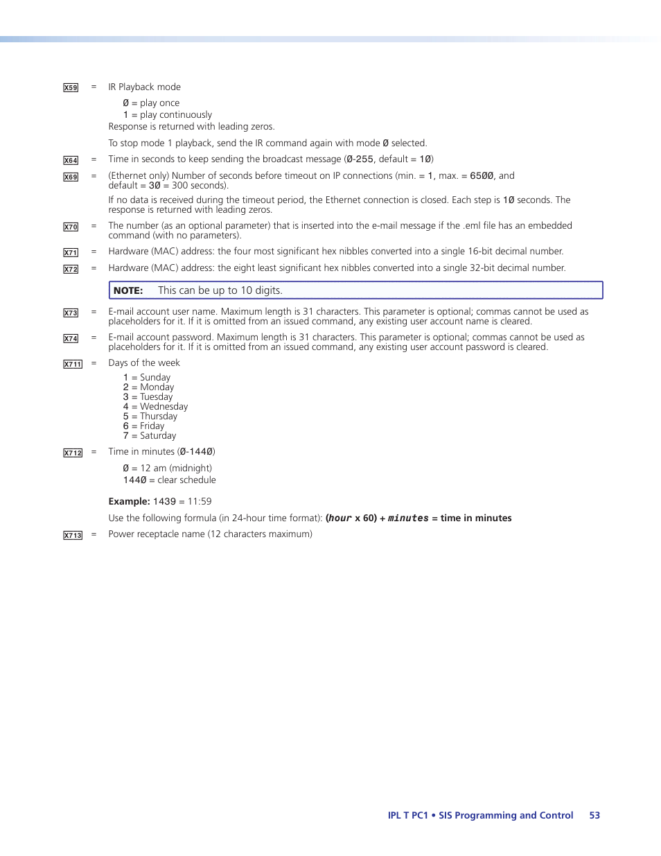 Extron Electronics IPL T PC1i User Guide User Manual | Page 59 / 78