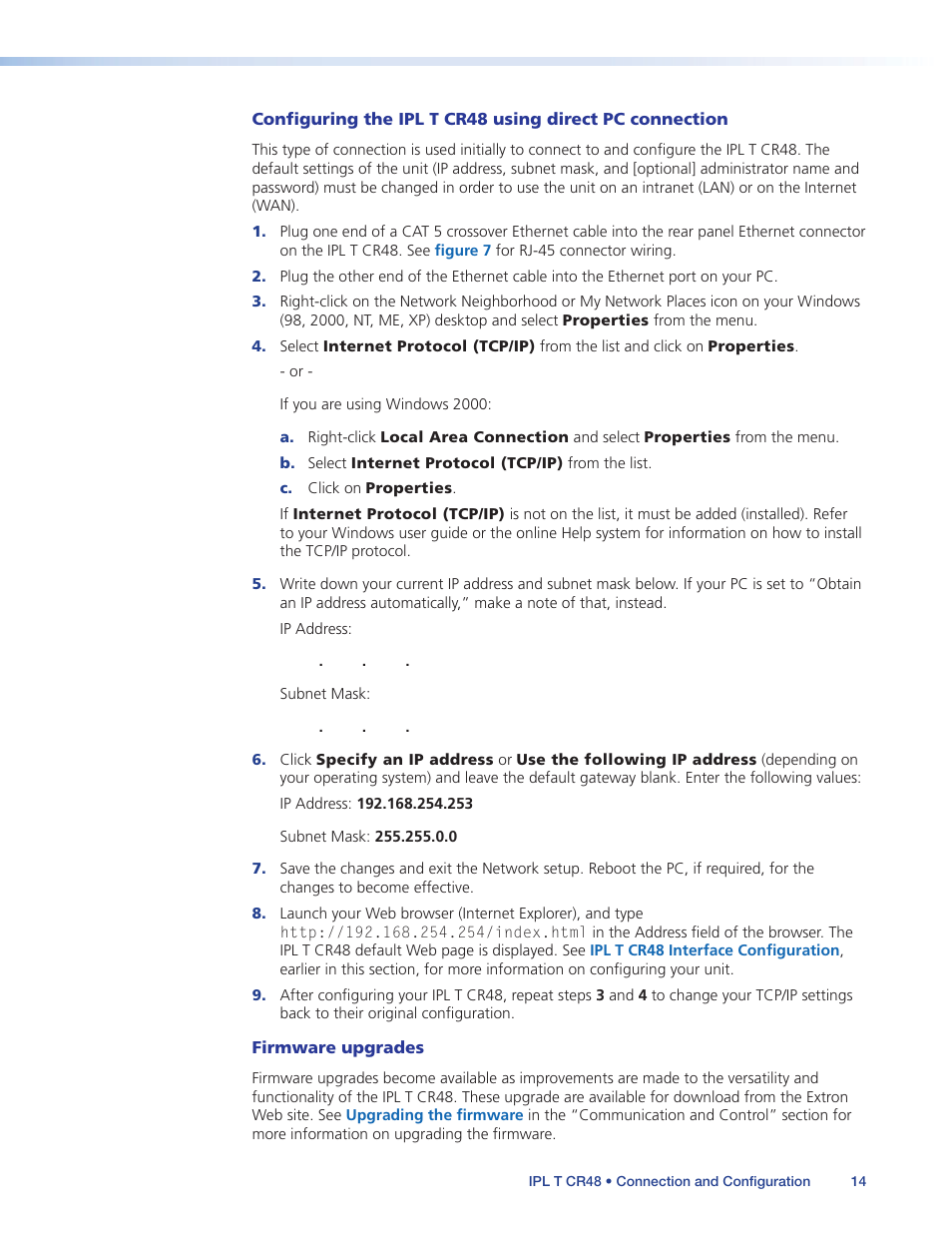 Extron Electronics IPL T CR48 User Manual | Page 20 / 46