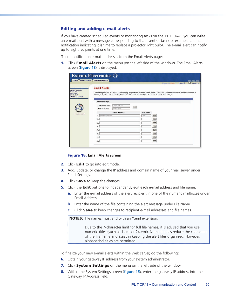 Extron Electronics IPL T CR48 User Manual | Page 26 / 46