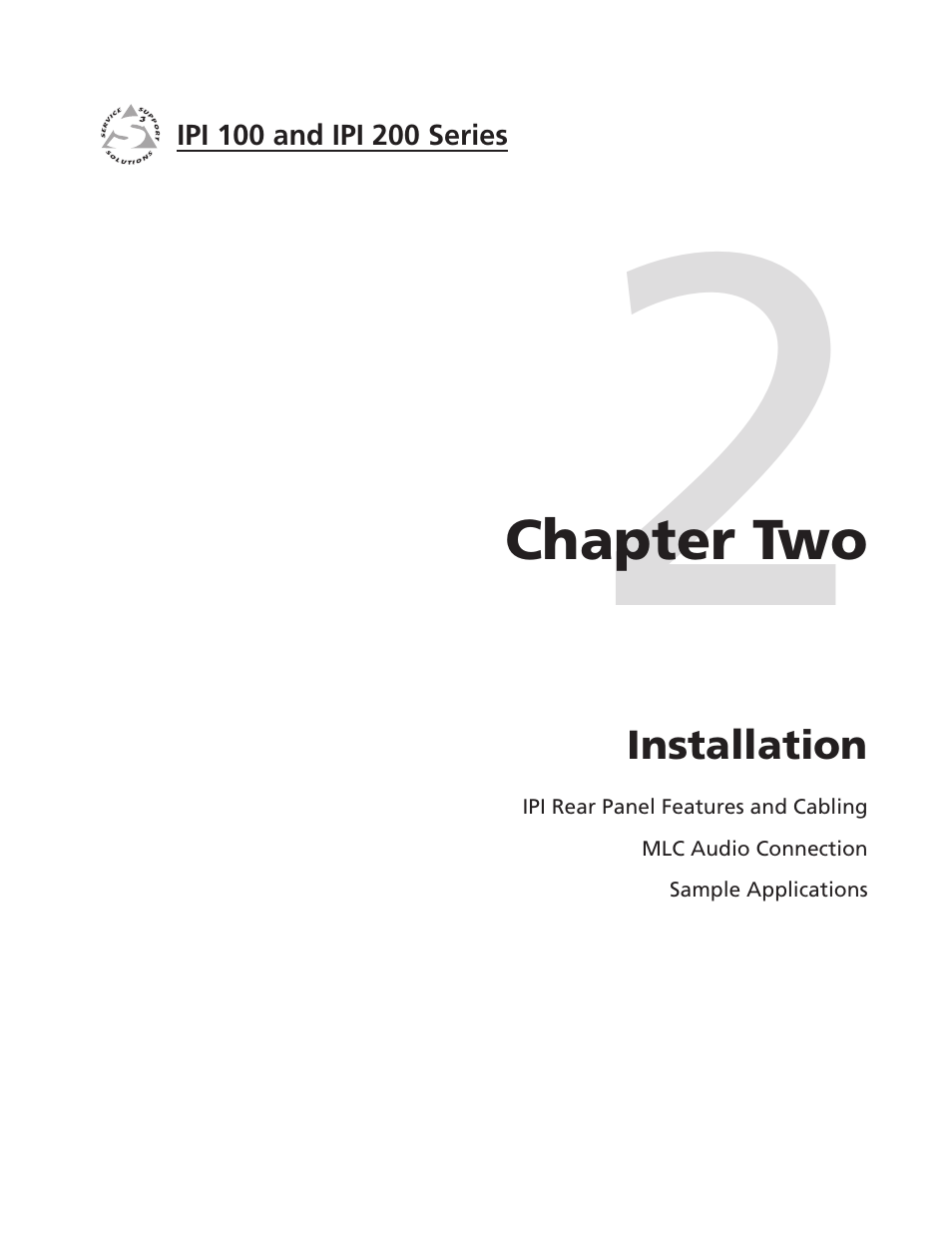 Chapter two: installation, Chapter two • installation | Extron Electronics IPI 200 Series User Guide User Manual | Page 15 / 86