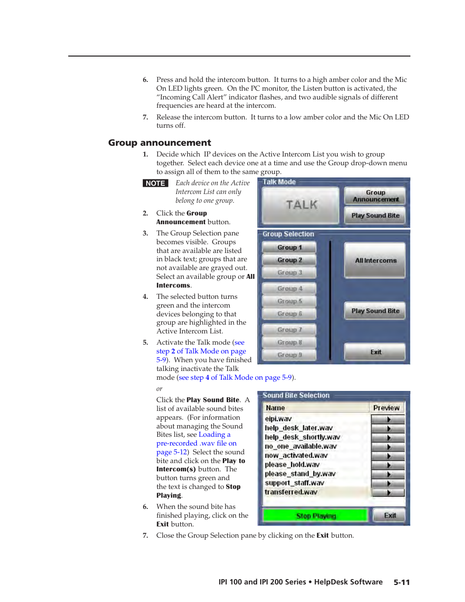 Group announcement, Group announcement -11 | Extron Electronics IPI 200 Series User Guide User Manual | Page 45 / 86