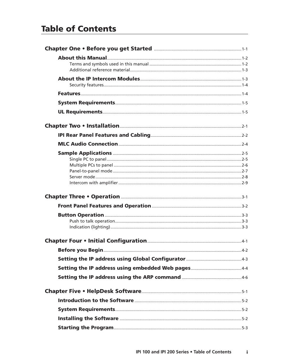 Extron Electronics IPI 200 Series User Guide User Manual | Page 5 / 86