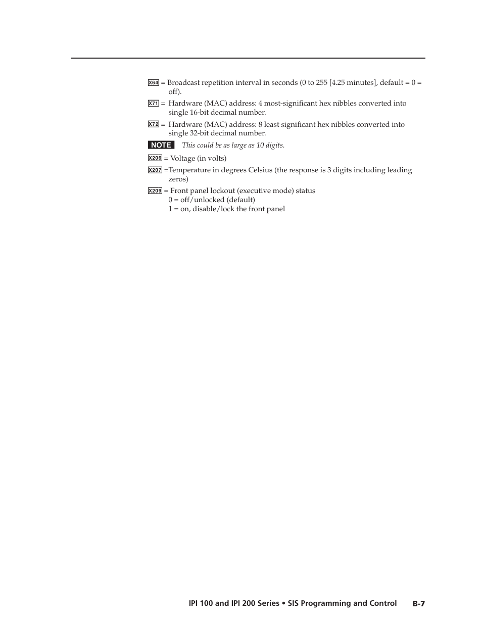 Extron Electronics IPI 200 Series User Guide User Manual | Page 65 / 86