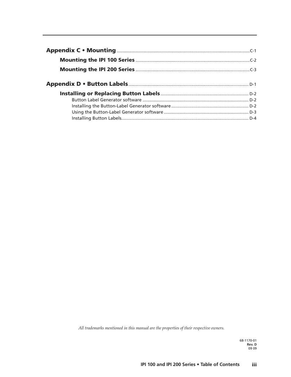 Extron Electronics IPI 200 Series User Guide User Manual | Page 7 / 86