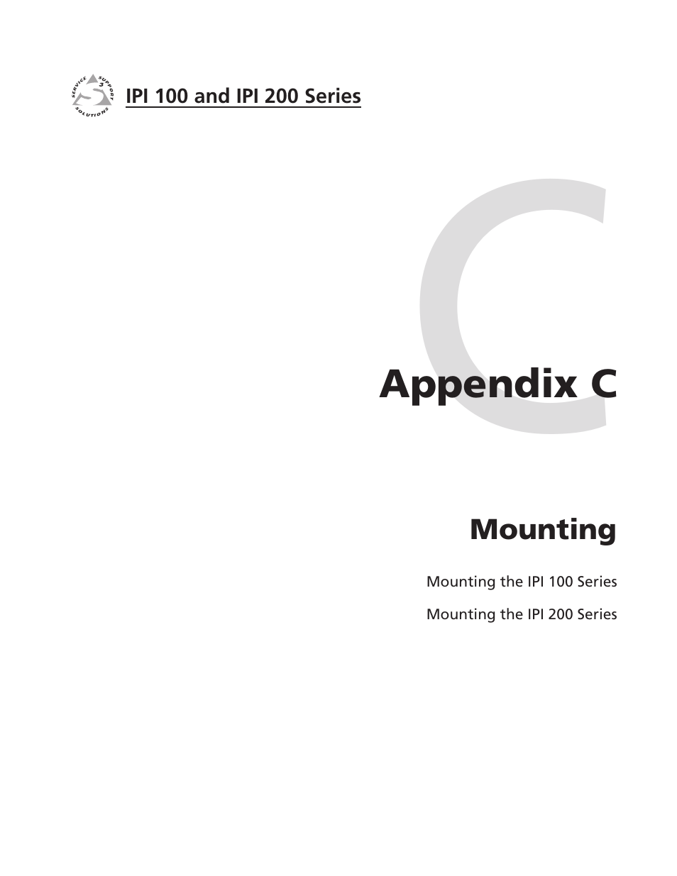 Appendix c: mounting, Appendix c • mounting | Extron Electronics IPI 200 Series User Guide User Manual | Page 77 / 86