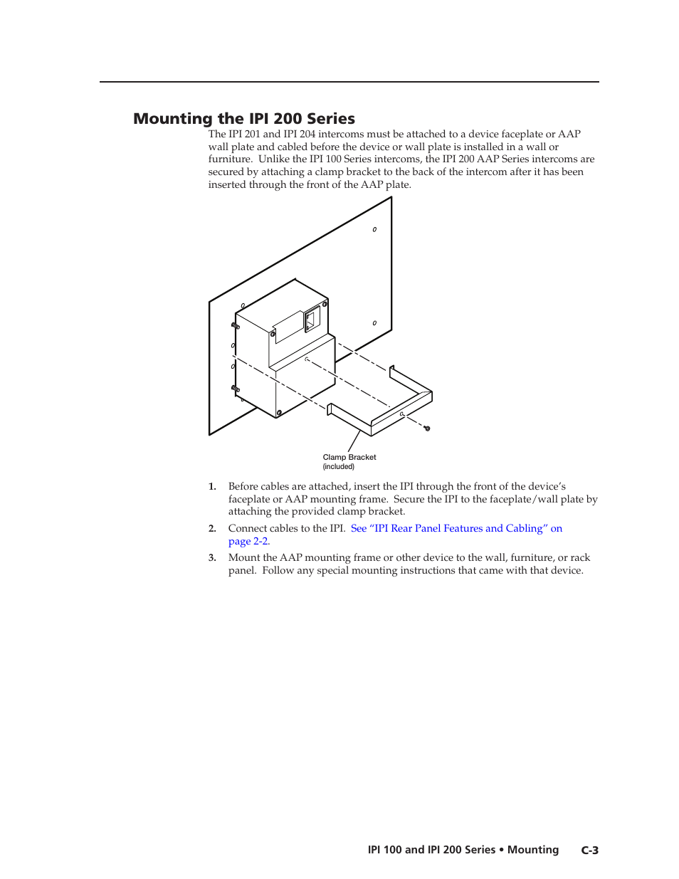 Mounting the ipi 200 series | Extron Electronics IPI 200 Series User Guide User Manual | Page 79 / 86