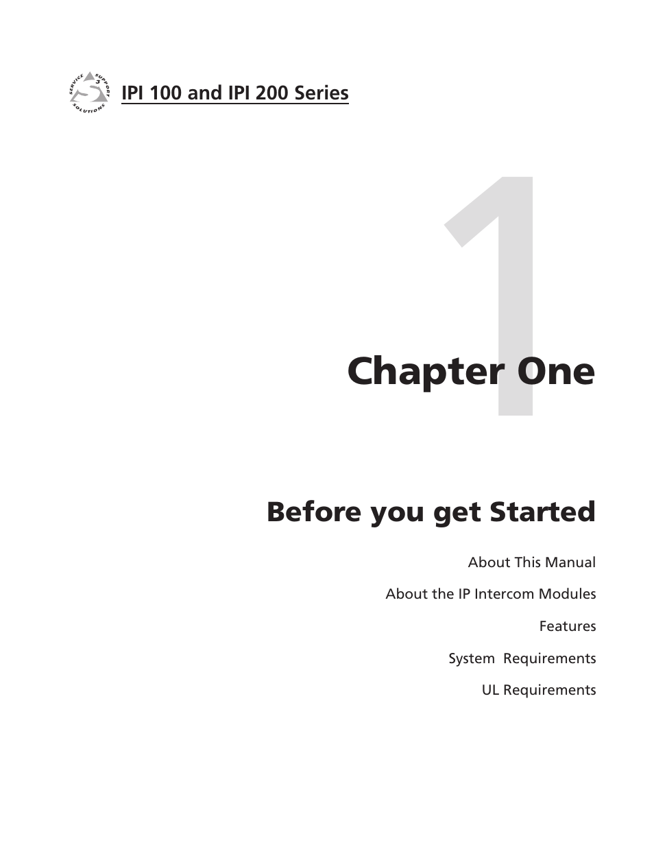 Chapter one: before you get started, Chapter one • before you get started | Extron Electronics IPI 200 Series User Guide User Manual | Page 9 / 86