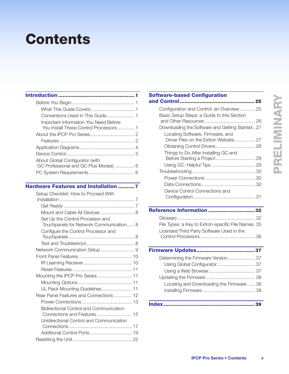 Extron Electronics IPCP Pro Series User Guide User Manual | Page 5 / 47