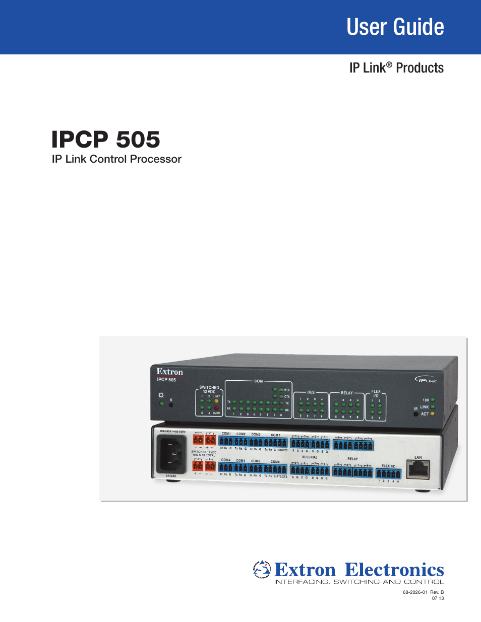 Extron Electronics IPCP 505 User Guide User Manual | 96 pages