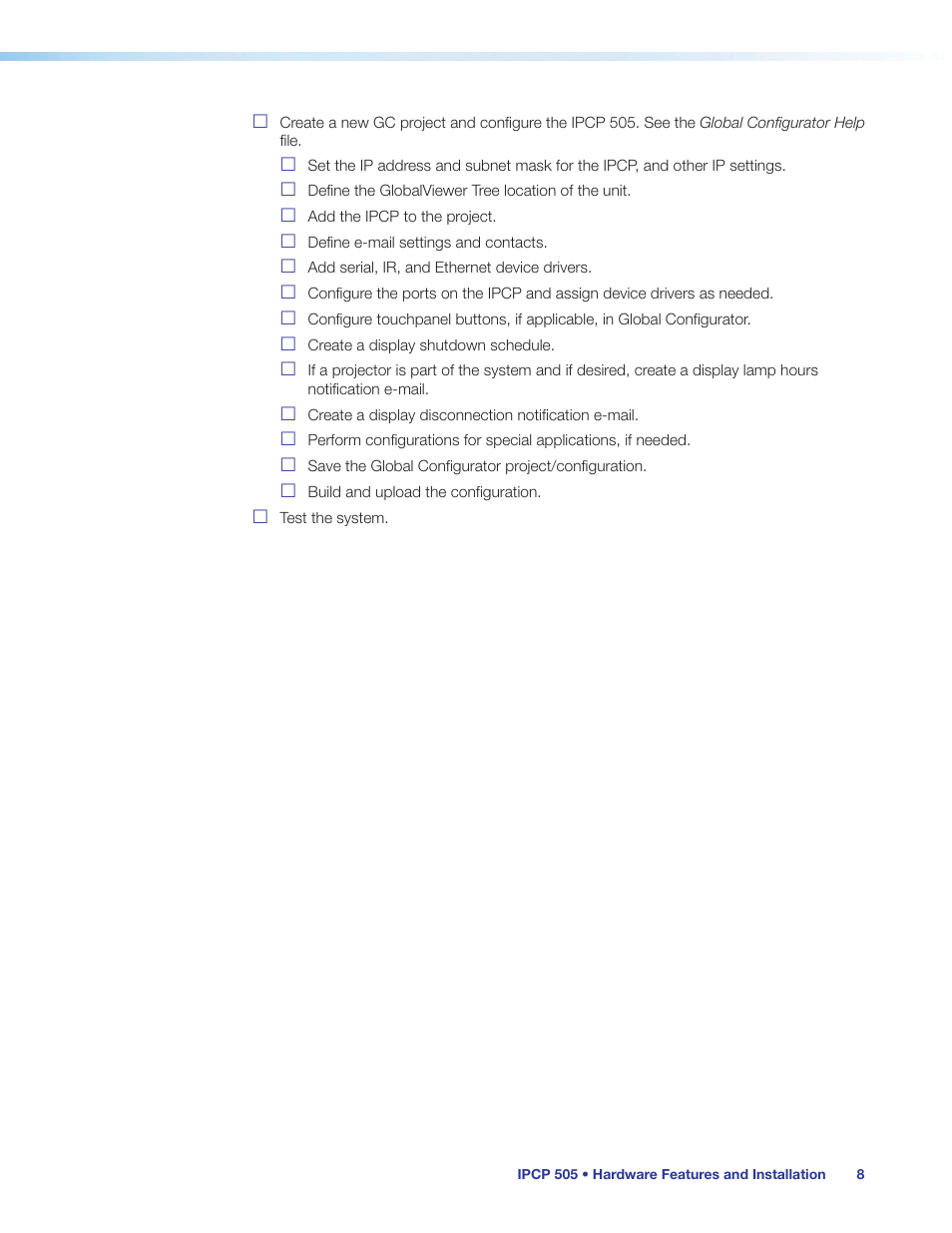 Extron Electronics IPCP 505 User Guide User Manual | Page 14 / 96