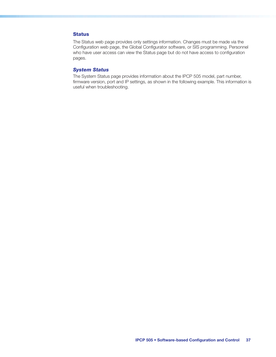 Extron Electronics IPCP 505 User Guide User Manual | Page 43 / 96