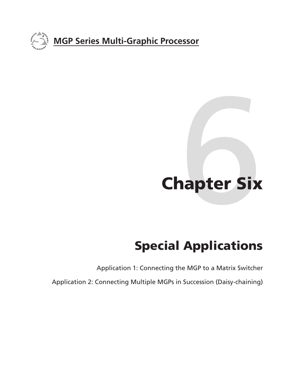 Chapter six, Special applications, Chapter six • special applications | Extron Electronics MGP 462xi Series User Manual | Page 123 / 146