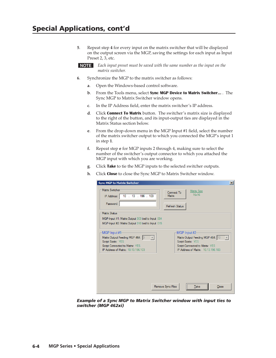Preliminar y, Special applications, cont’d | Extron Electronics MGP 462xi Series User Manual | Page 126 / 146