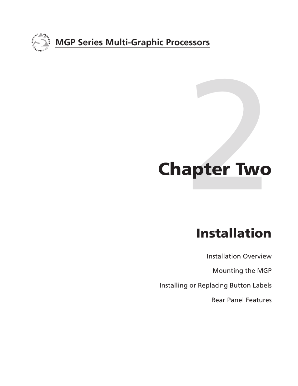 Chapter two, Installation, Chapter two • installation | Extron Electronics MGP 462xi Series User Manual | Page 15 / 146